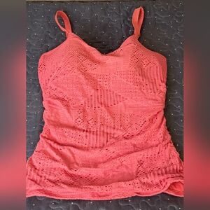 COCO Reef pink tankini swim top size 34D